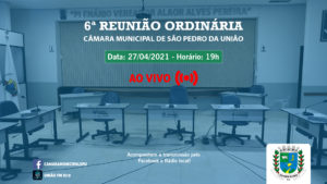 REUNIÃO ORDINÁRIA, às 19 horas!