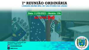 REUNIÃO ORDINÁRIA, às 19 horas!