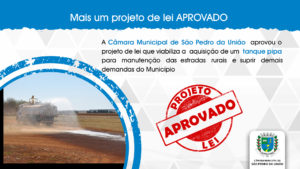 Mais um projeto de lei APROVADO